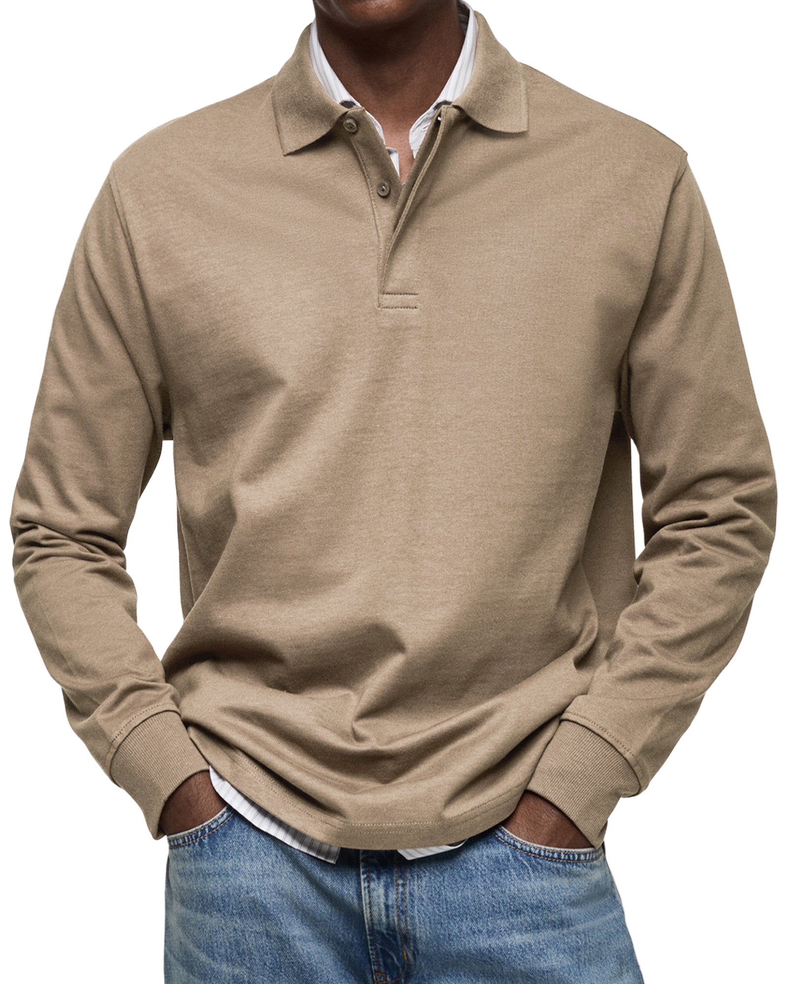 BENNETTVALE MEN’S REFINED LONG SLEEVE POLO
