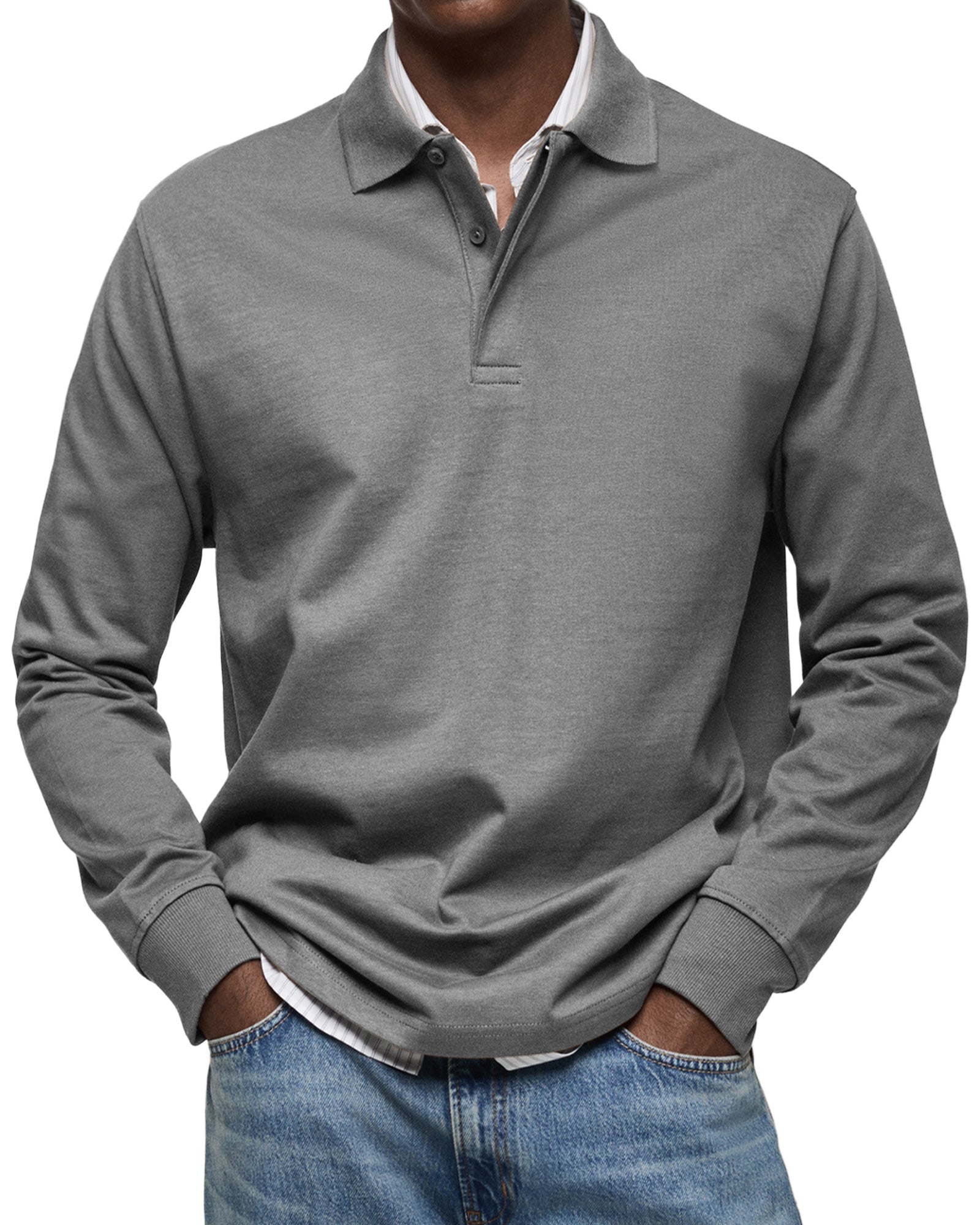 BENNETTVALE MEN’S REFINED LONG SLEEVE POLO