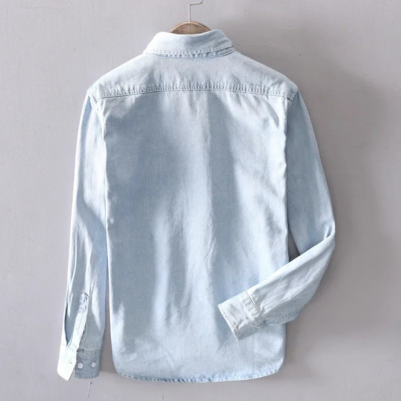 BENNETTVALE MEN’S COTTON DENIM BUTTON SHIRT