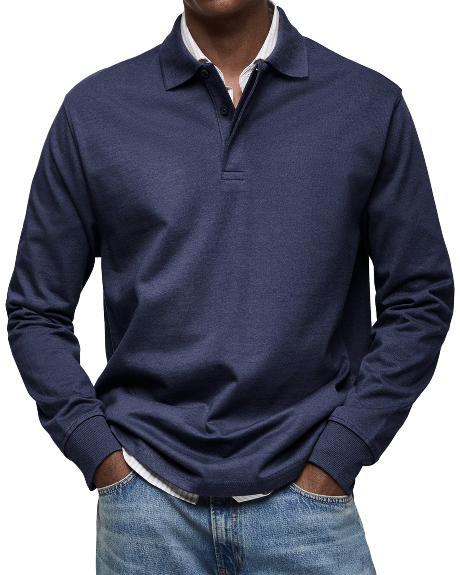 BENNETTVALE MEN’S REFINED LONG SLEEVE POLO