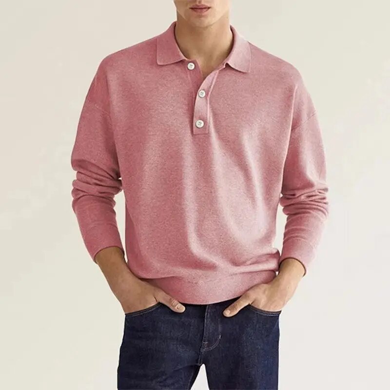 BENNETTVALE MEN’S CASUAL LONG SLEEVE POLO