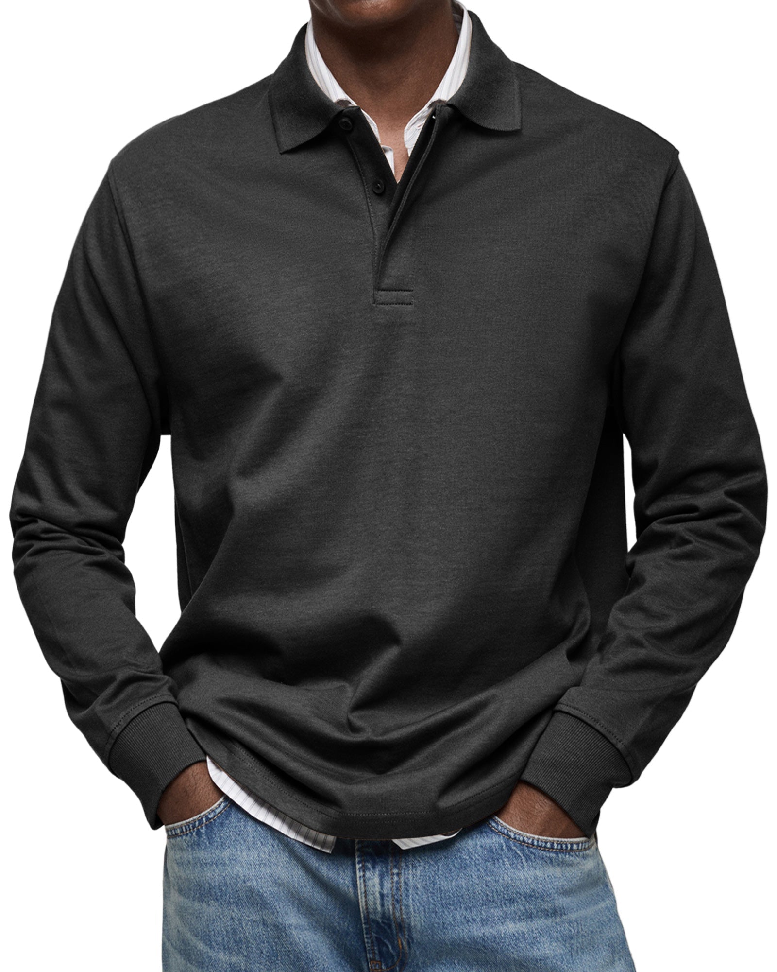 BENNETTVALE MEN’S REFINED LONG SLEEVE POLO