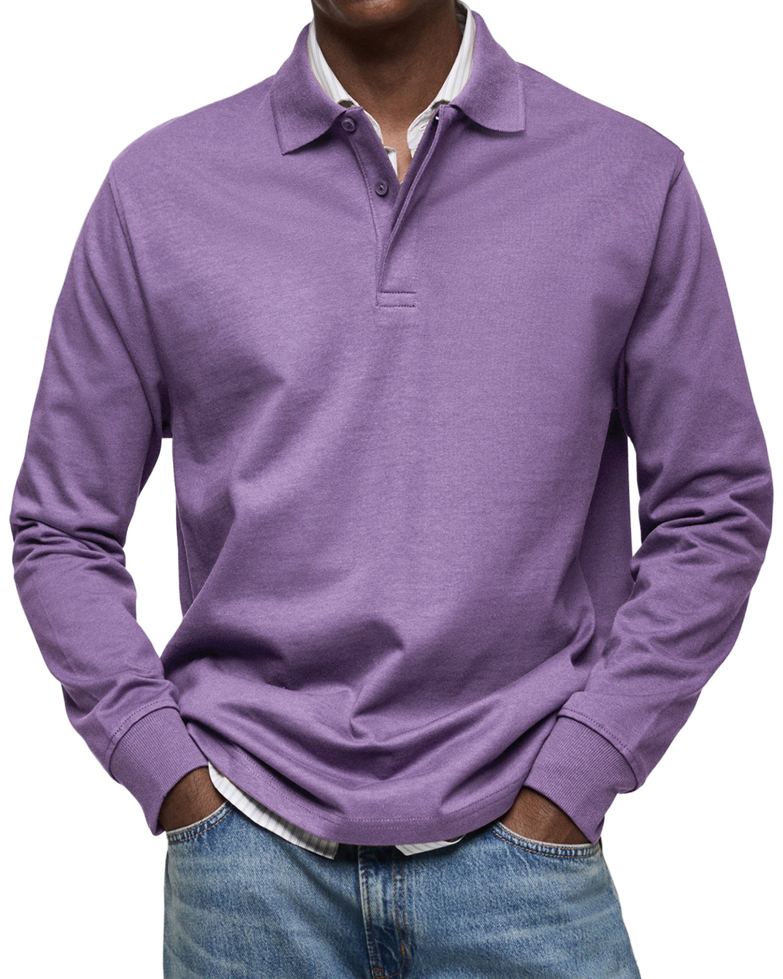 BENNETTVALE MEN’S REFINED LONG SLEEVE POLO