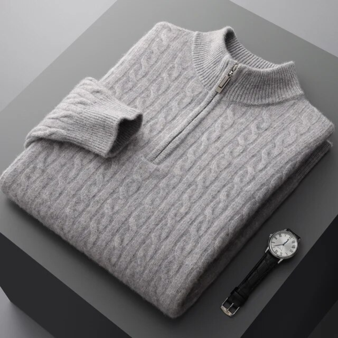 WOVEN HALF ZIP
