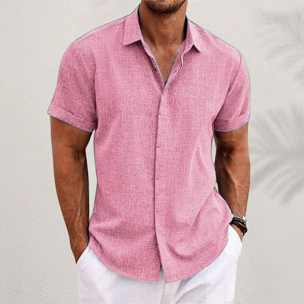 BENNETTVALE MEN’S SHORT SLEEVE LINEN SUMMER SHIRT