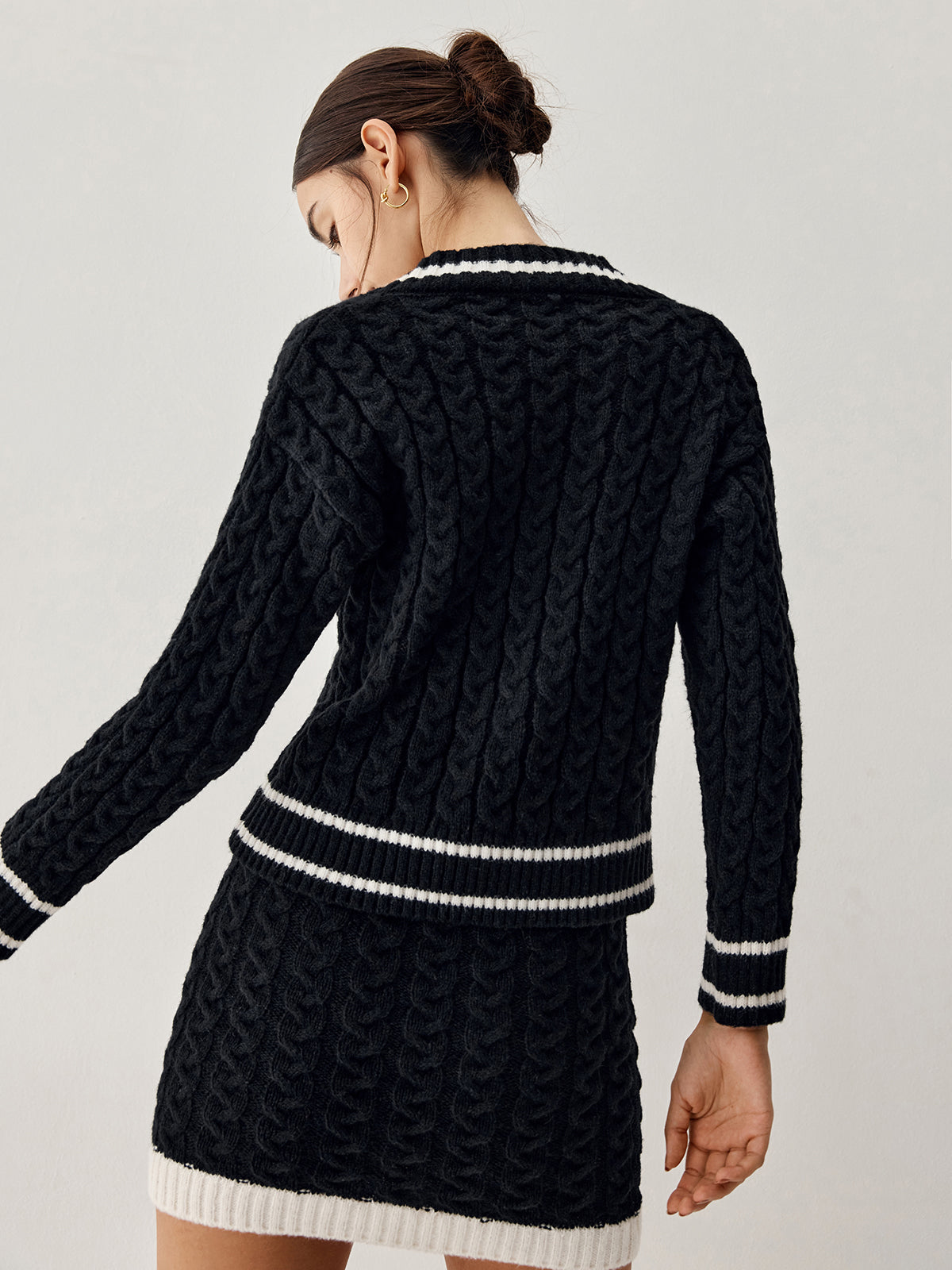 BENNETT CABLE KNIT SWEATER WITH SKIRT
