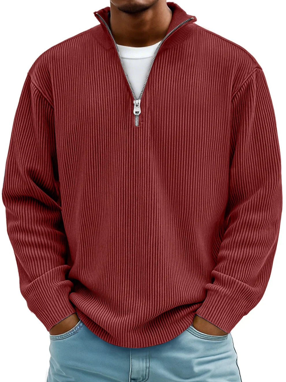 BENNETTVALE MEN’S TREND ZIP KNIT JUMPER