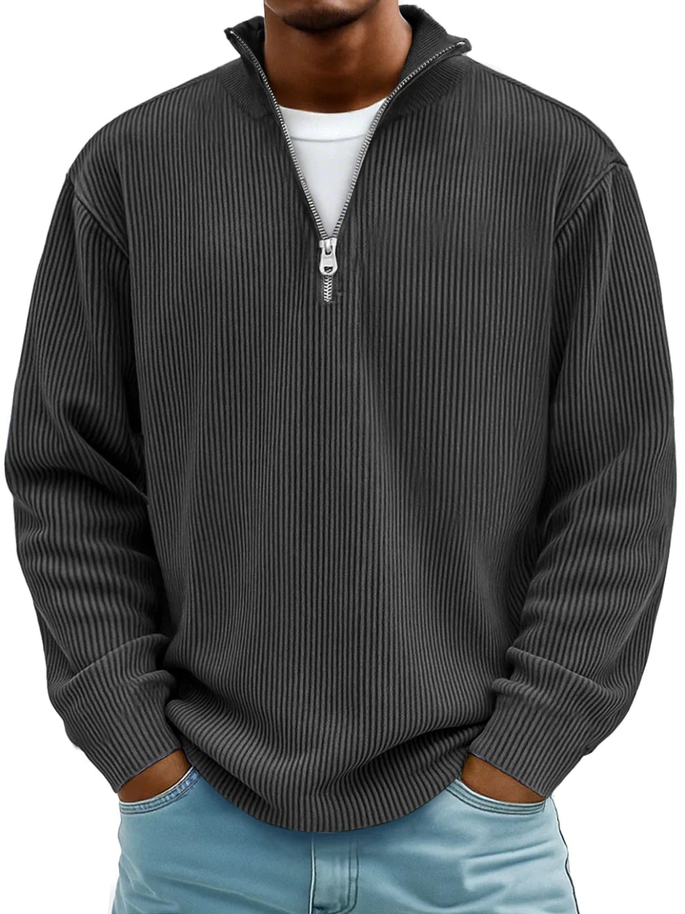 BENNETTVALE MEN’S TREND ZIP KNIT JUMPER