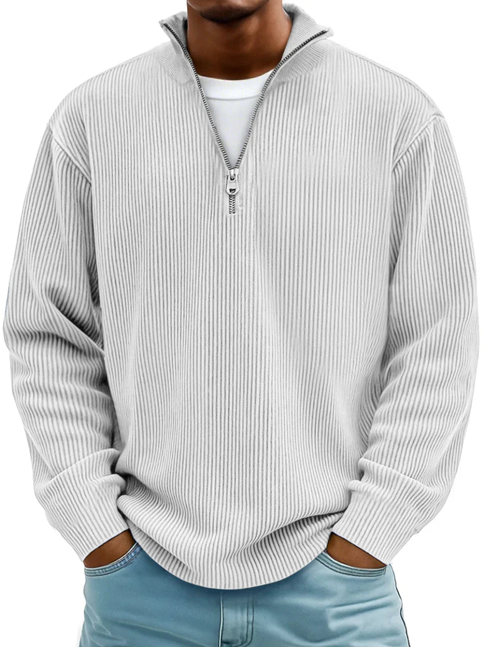 BENNETTVALE MEN’S TREND ZIP KNIT JUMPER