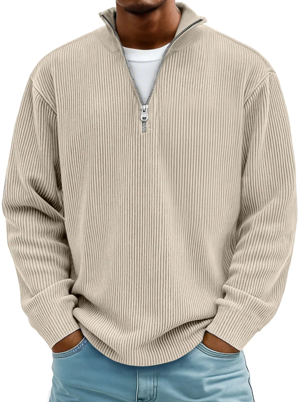 BENNETTVALE MEN’S TREND ZIP KNIT JUMPER