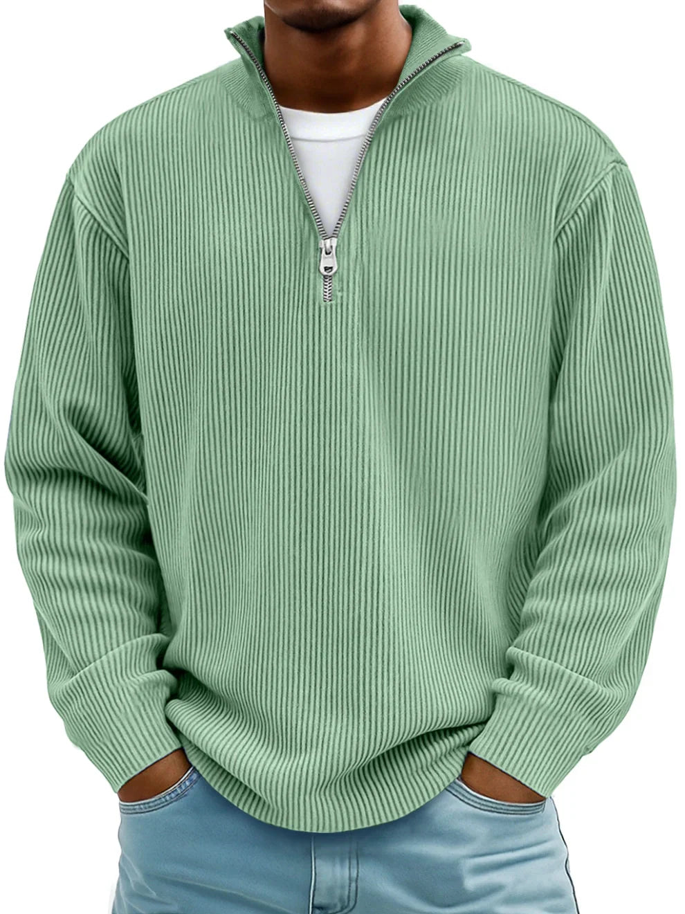 BENNETTVALE MEN’S TREND ZIP KNIT JUMPER