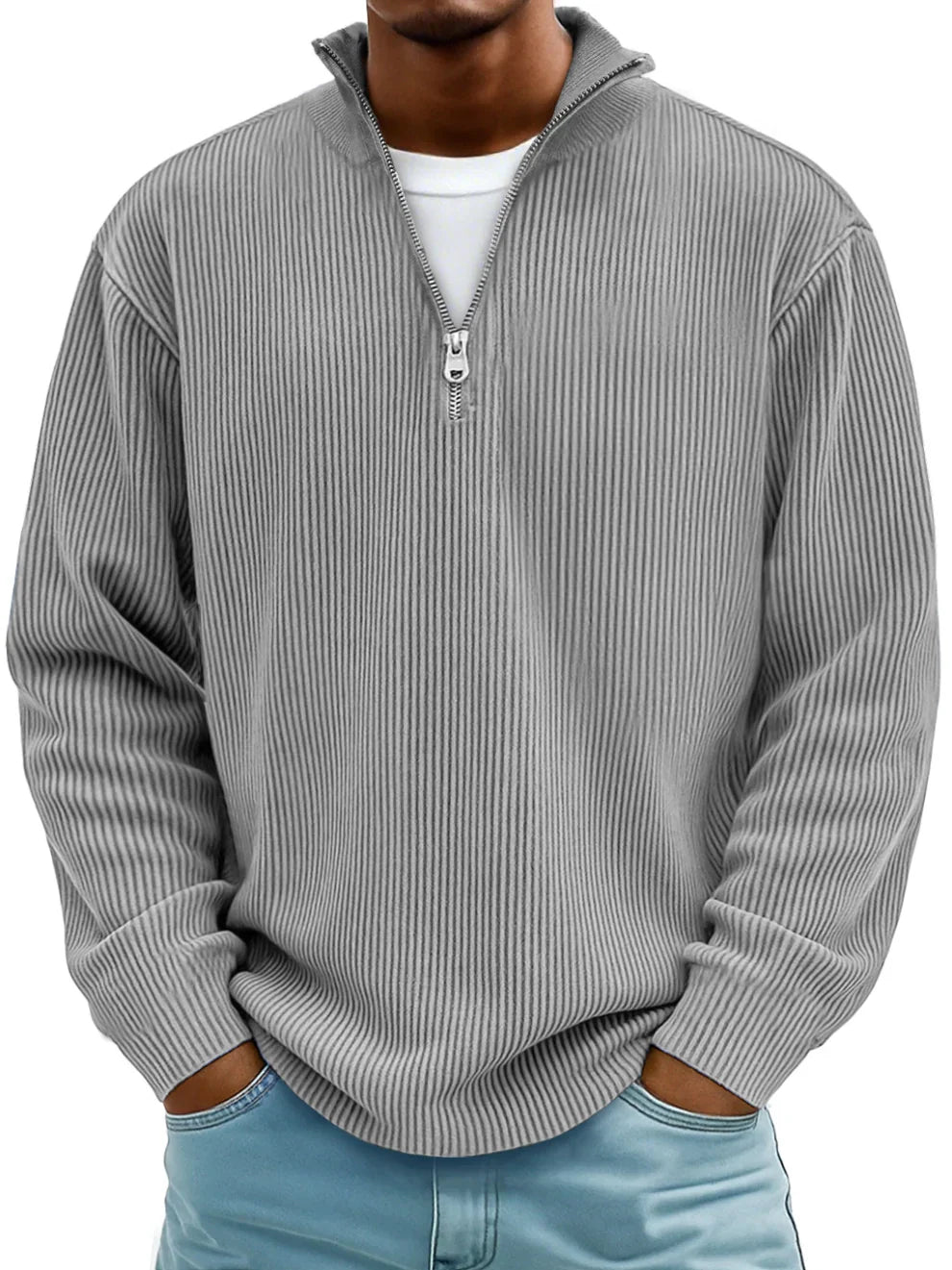 BENNETTVALE MEN’S TREND ZIP KNIT JUMPER