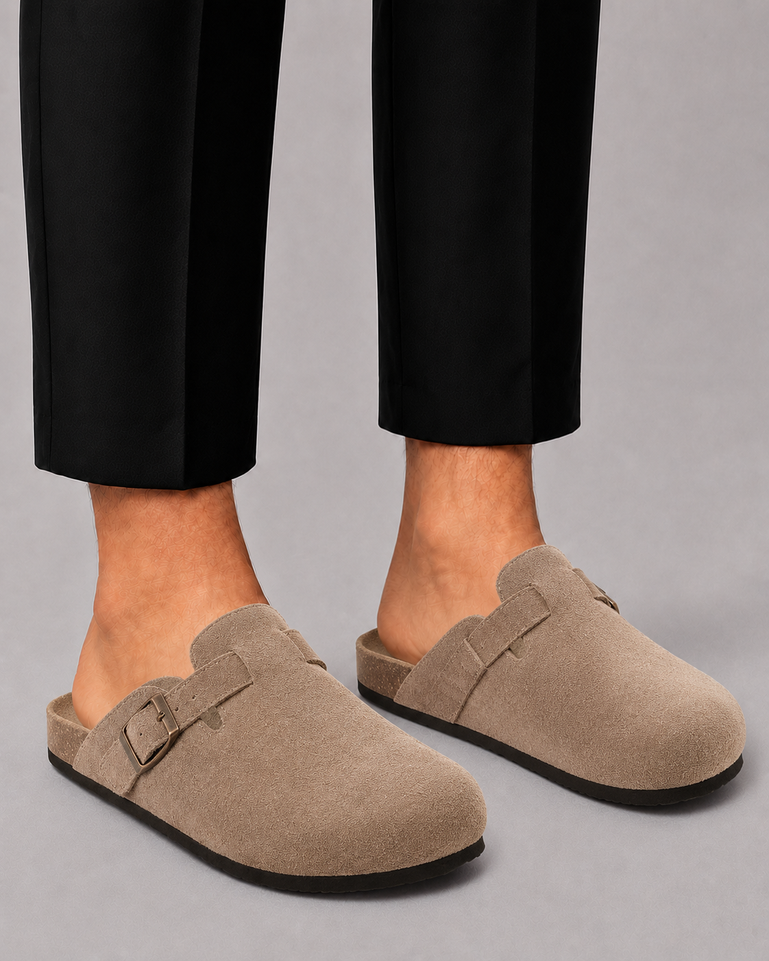 BENNETTVALE MEN’S SUEDE CLOG SLIP-ONS