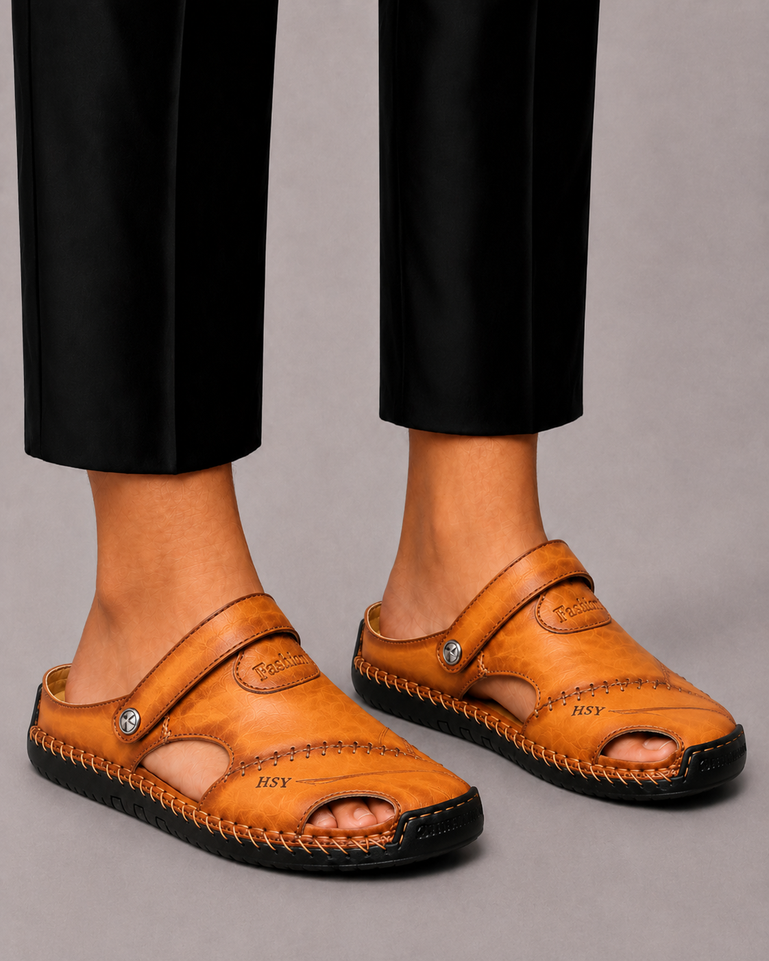BENNETTVALE MEN’S CLOSED TOE COMFORT SANDALS