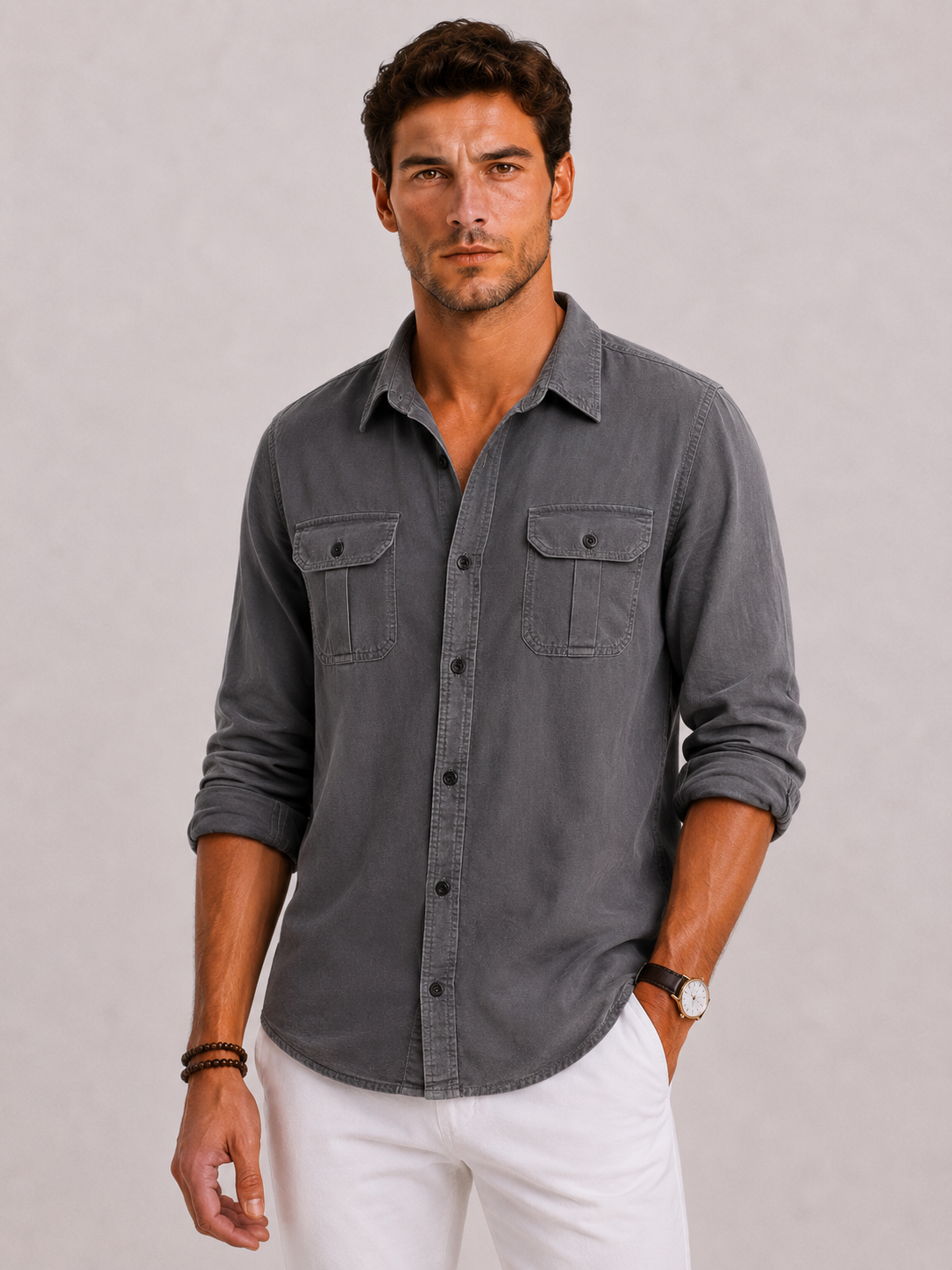 BENNETTVALE MEN’S SMART CASUAL BUTTON-UP SHIRT
