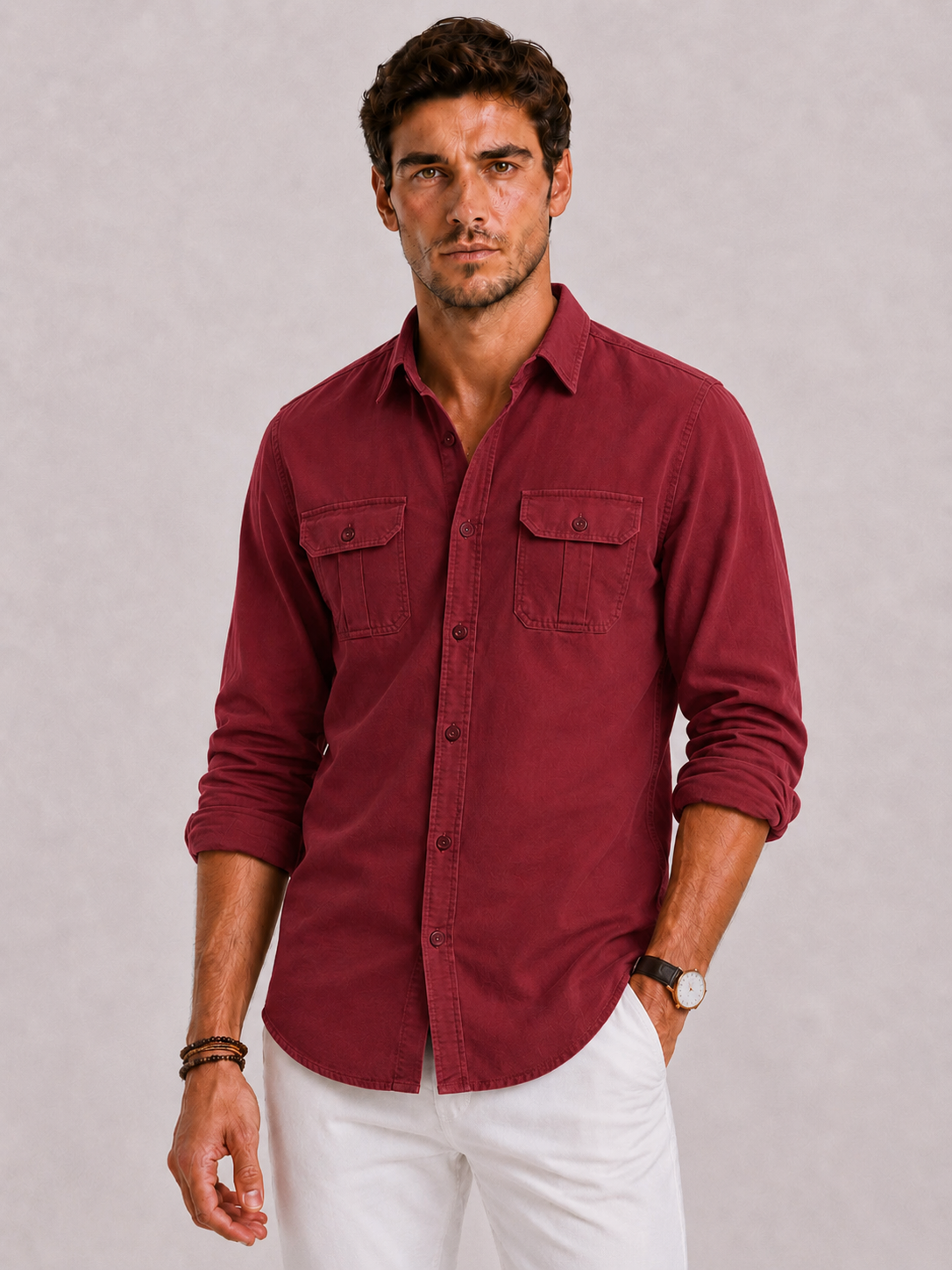 BENNETTVALE MEN’S SMART CASUAL BUTTON-UP SHIRT