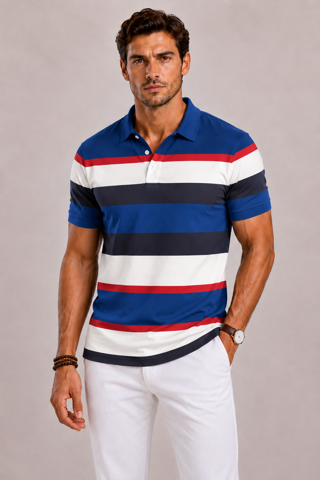 BENNETTVALE MEN’S STRIPED POLO SHIRT