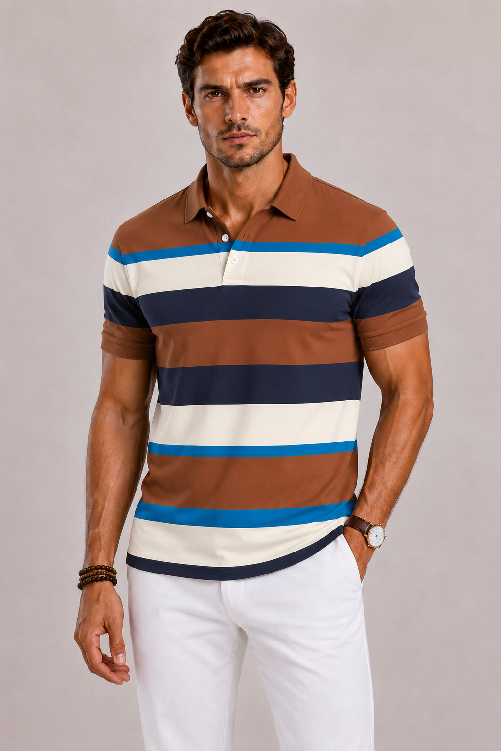 BENNETTVALE MEN’S STRIPED POLO SHIRT