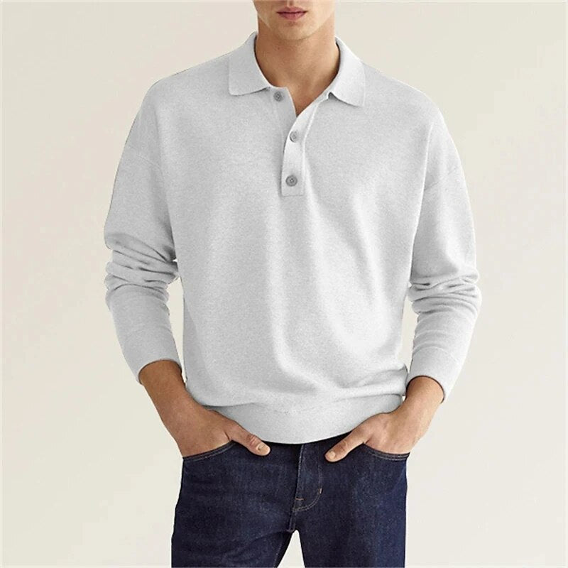 BENNETTVALE MEN’S CASUAL LONG SLEEVE POLO