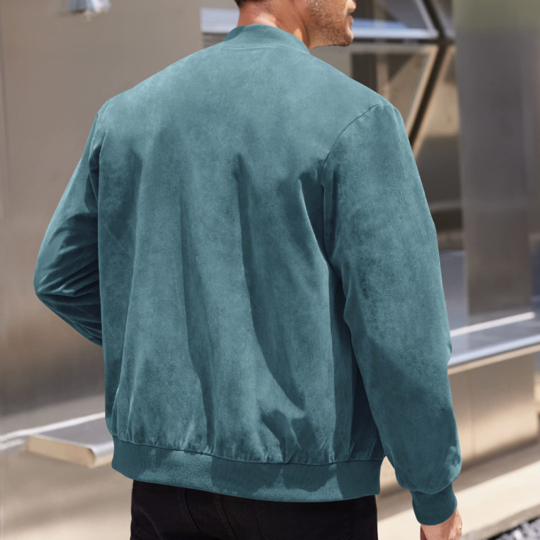 BENNETTVALE MEN’S FAUX SUEDE BOMBER JACKET