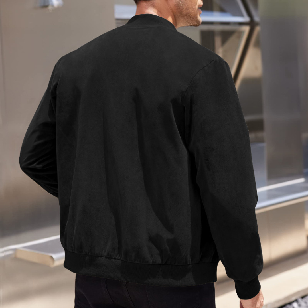 BENNETTVALE MEN’S FAUX SUEDE BOMBER JACKET