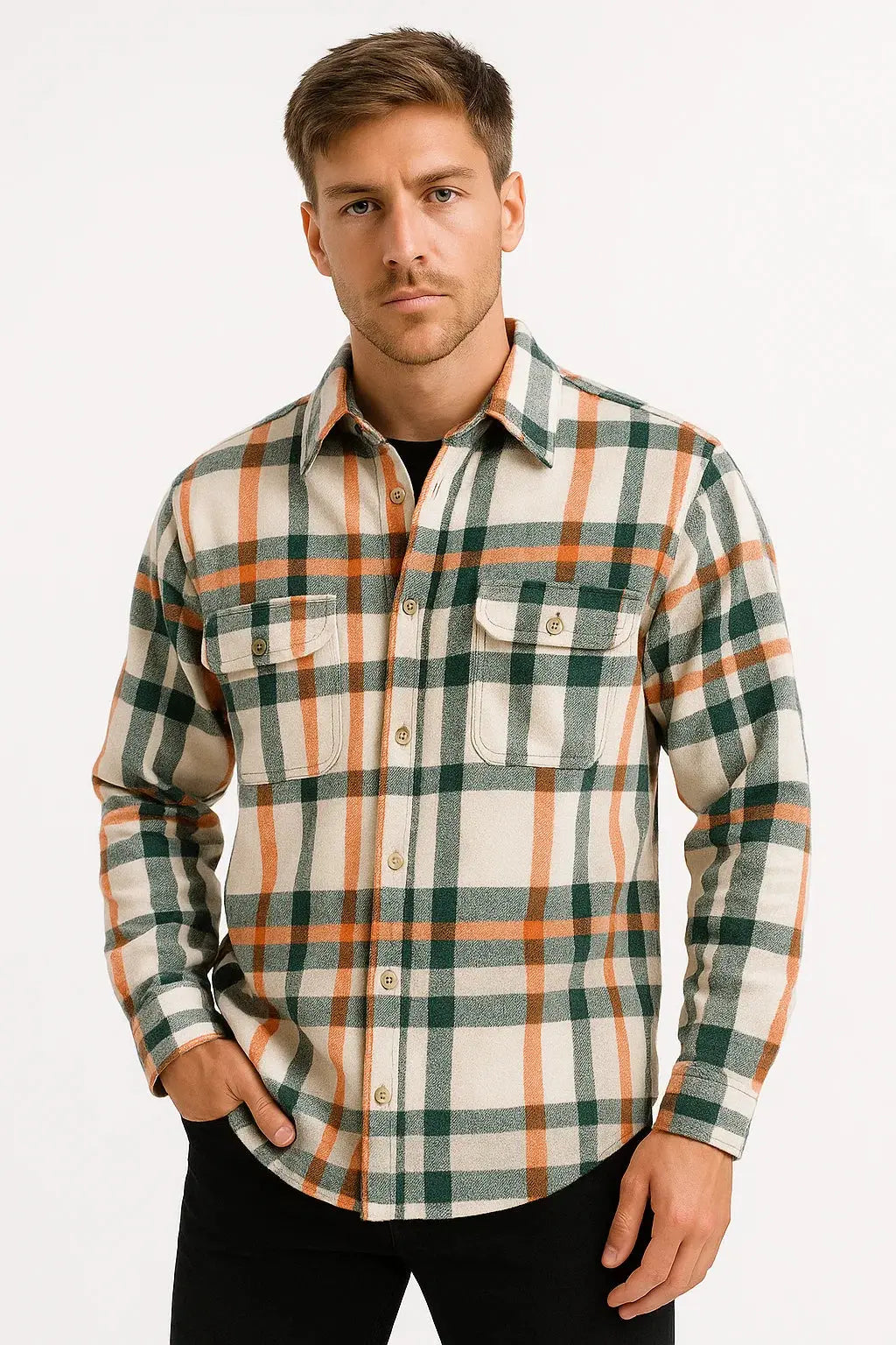 BENNETTVALE MEN’S CHECKERED LONG SLEEVE SHIRT