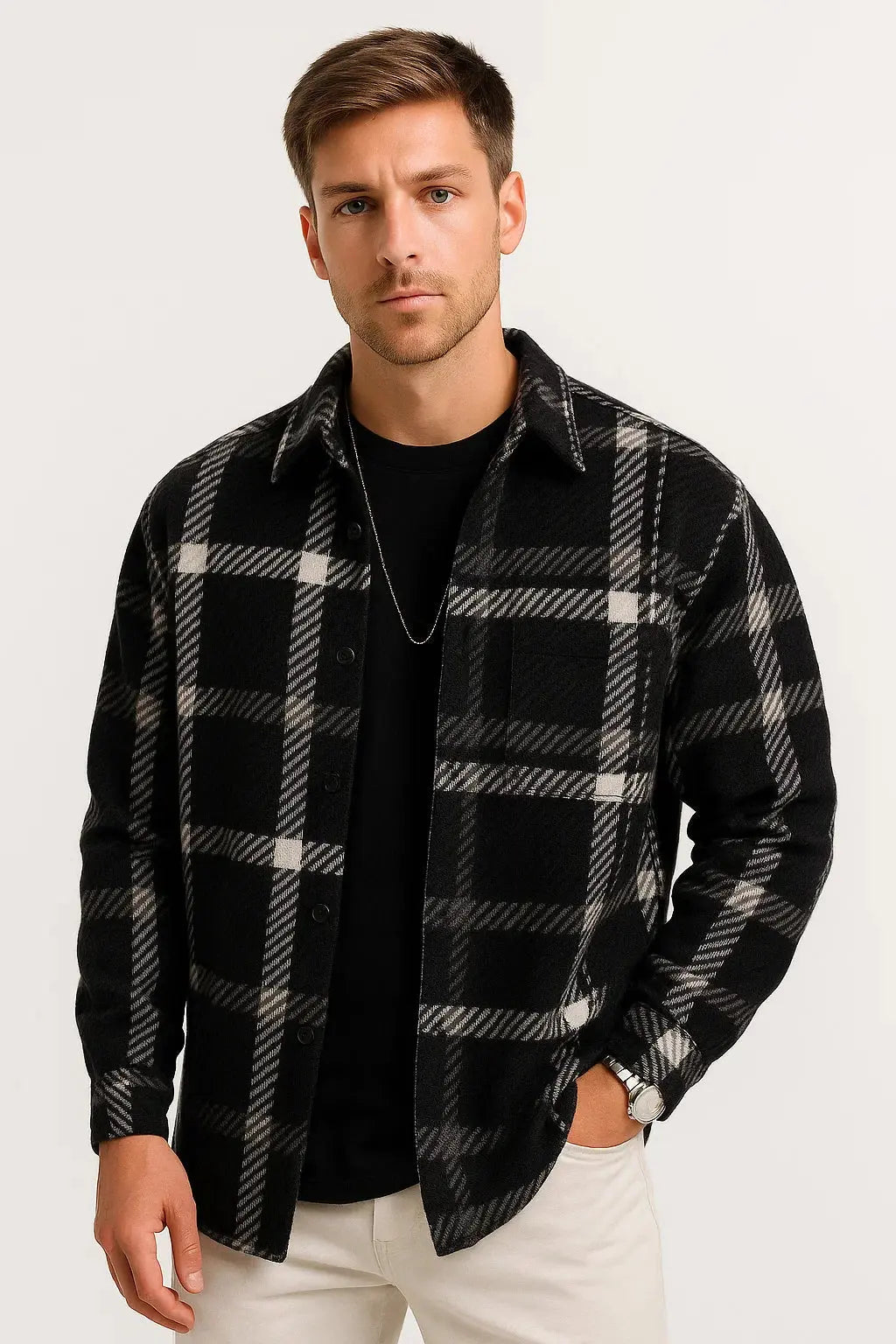 BENNETTVALE MEN’S CHECKERED LONG SLEEVE SHIRT
