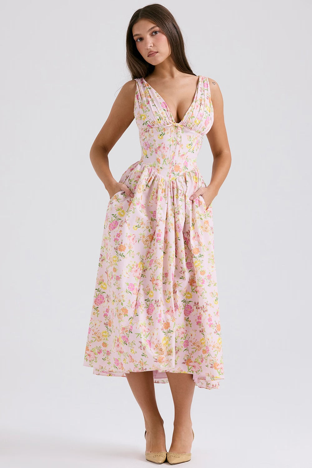 BENNETTVALE WOMEN’S ELEGANT SUMMER MIDI DRESS