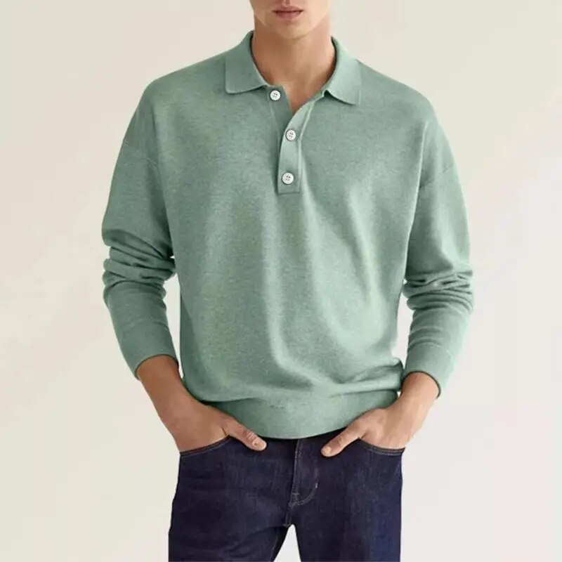 BENNETTVALE MEN’S CASUAL LONG SLEEVE POLO