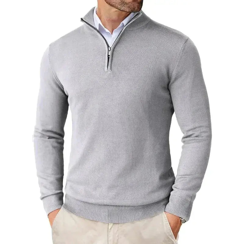 BENNETTVALE MEN’S CLASSIC HALF-ZIP KNIT SWEATER
