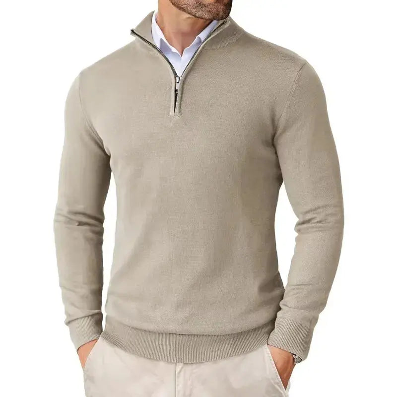 BENNETTVALE MEN’S CLASSIC HALF-ZIP KNIT SWEATER