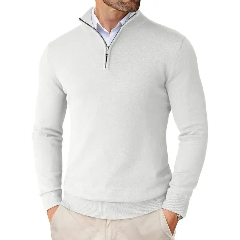 BENNETTVALE MEN’S CLASSIC HALF-ZIP KNIT SWEATER