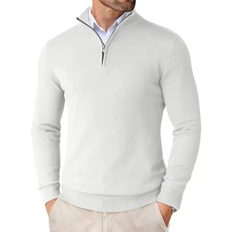 BENNETTVALE MEN’S CLASSIC HALF-ZIP KNIT SWEATER