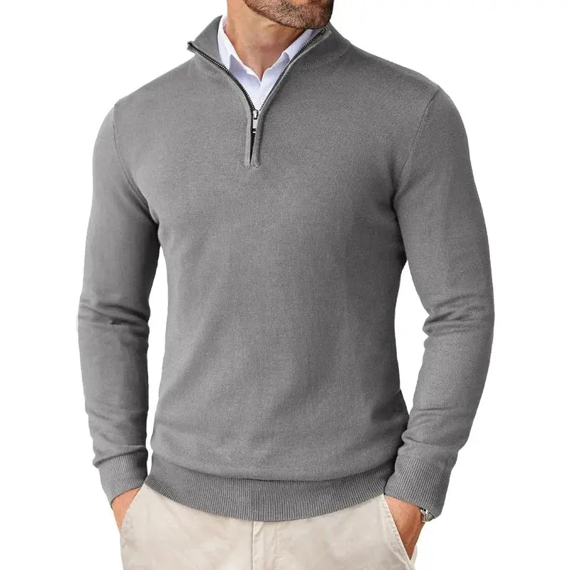 BENNETTVALE MEN’S CLASSIC HALF-ZIP KNIT SWEATER