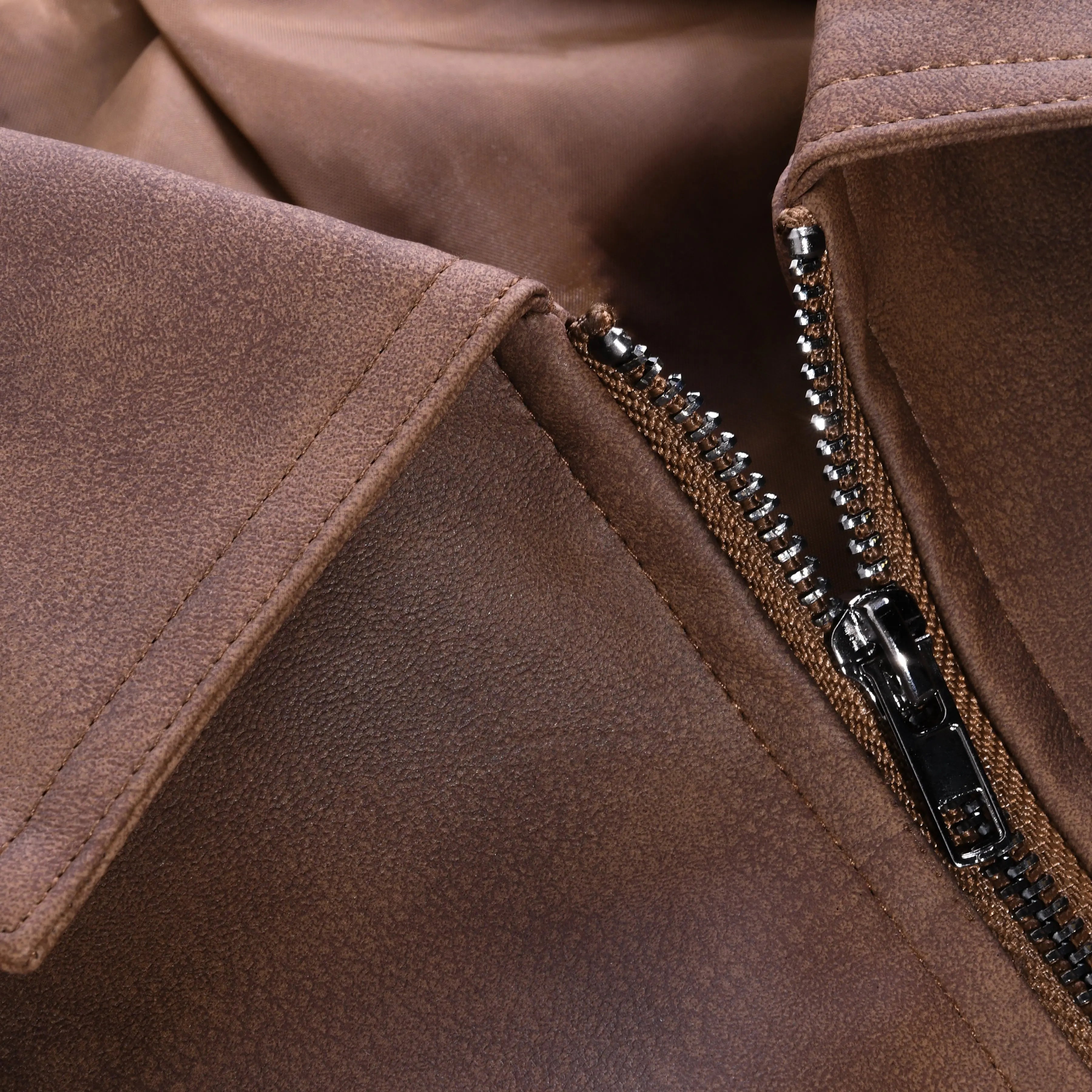 BENNETTVALE MEN’S CLASSIC LEATHER ZIP JACKET