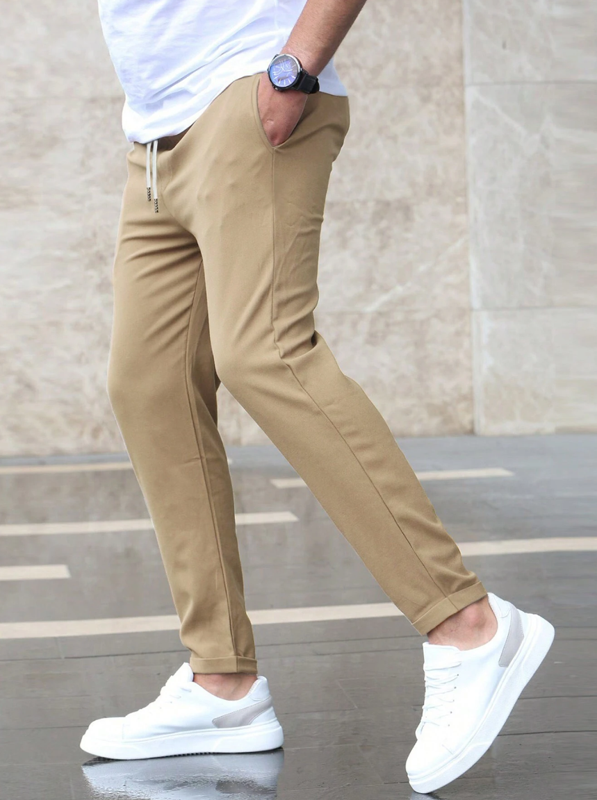 BENNETTVALE MEN’S SLIM FIT DRAWSTRING TROUSERS