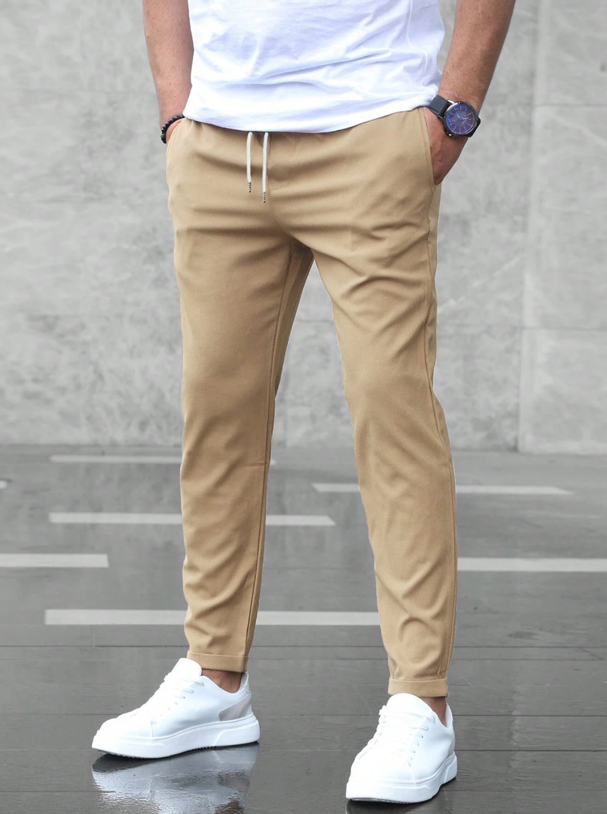 BENNETTVALE MEN’S SLIM FIT DRAWSTRING TROUSERS