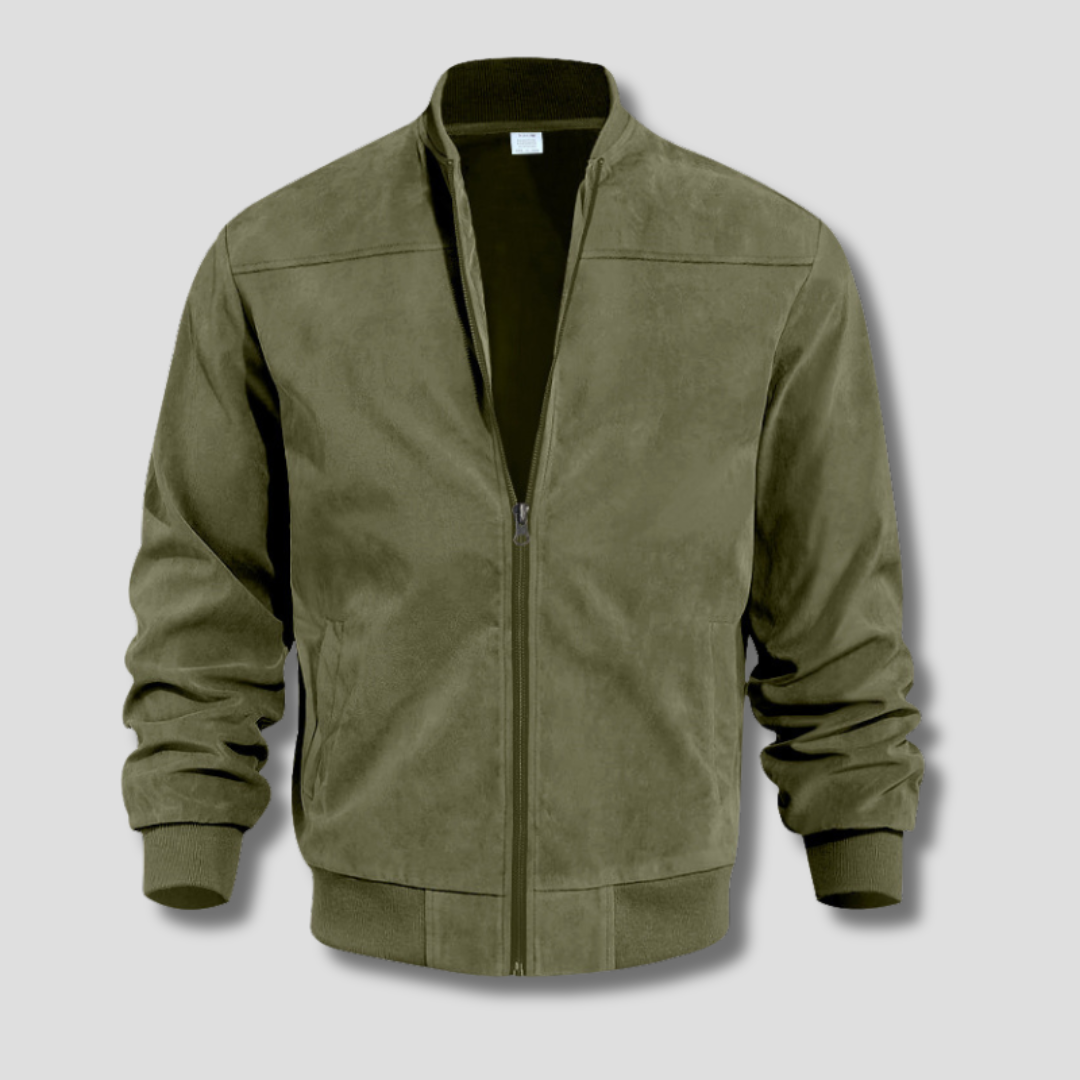 BENNETTVALE MEN’S FAUX SUEDE BOMBER JACKET