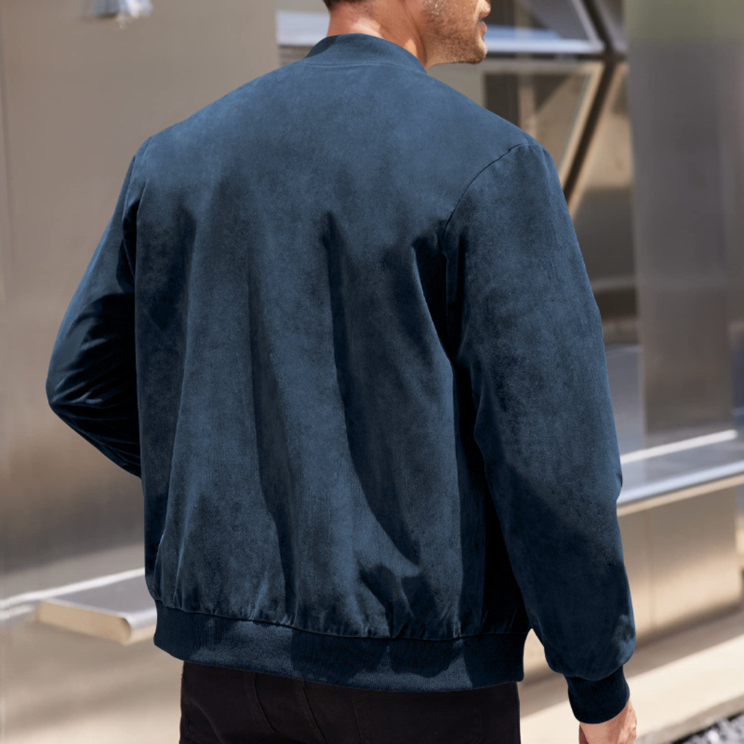 BENNETTVALE MEN’S FAUX SUEDE BOMBER JACKET