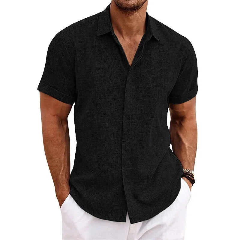 BENNETTVALE MEN’S BUTTON-DOWN LINEN BLEND SHIRT