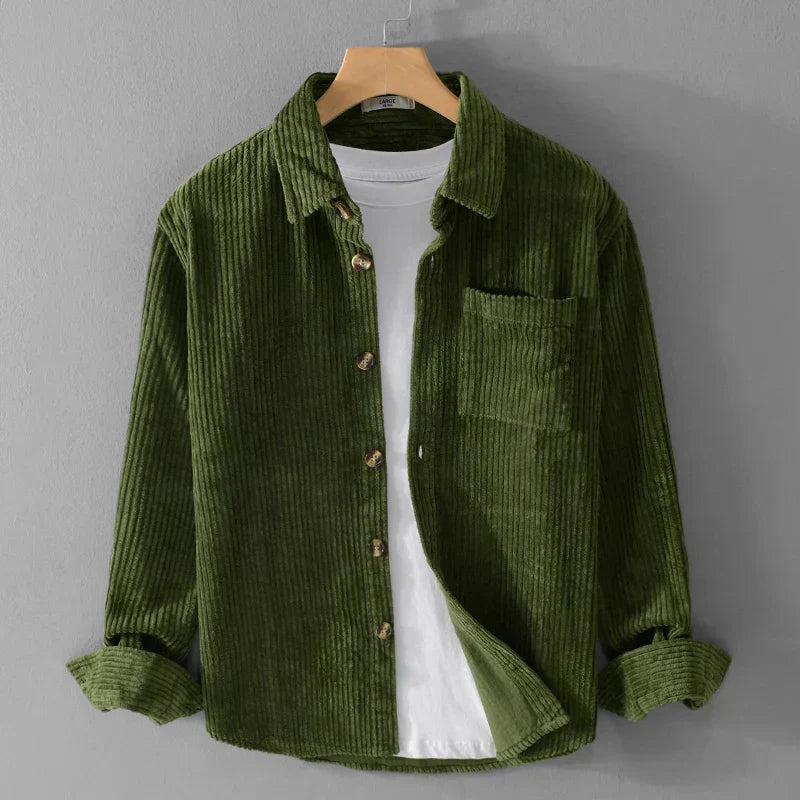 MEN’S CORDUROY BUTTON SHIRT