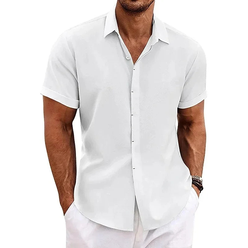 BENNETTVALE MEN’S BUTTON-DOWN LINEN BLEND SHIRT