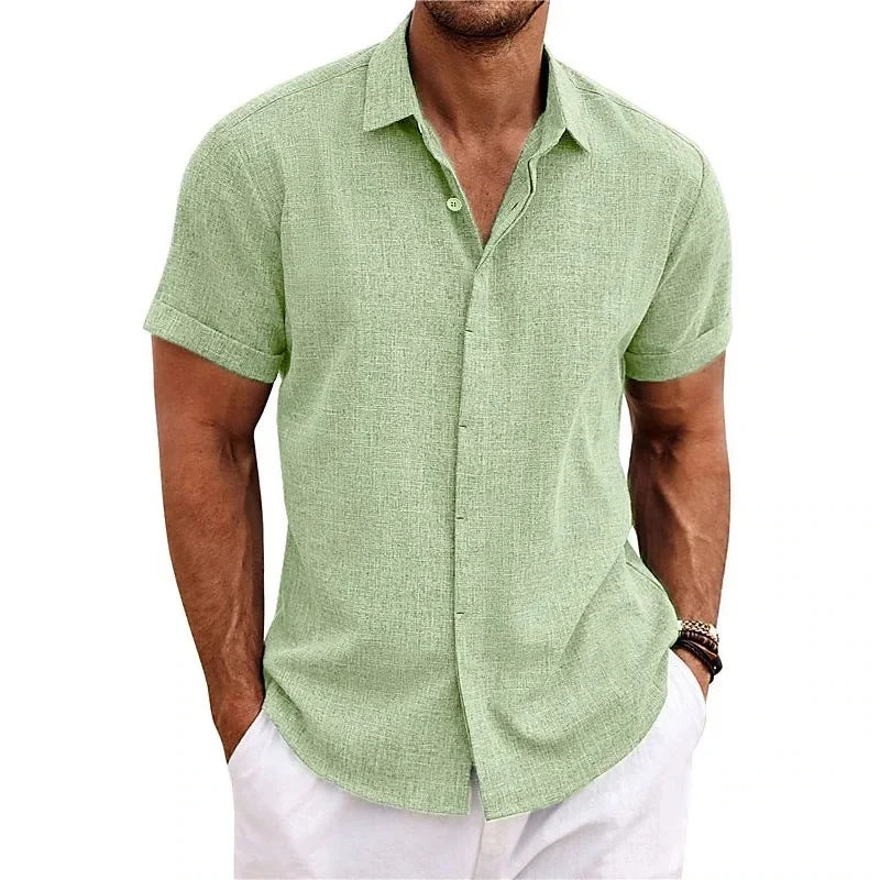 BENNETTVALE MEN’S BUTTON-DOWN LINEN BLEND SHIRT