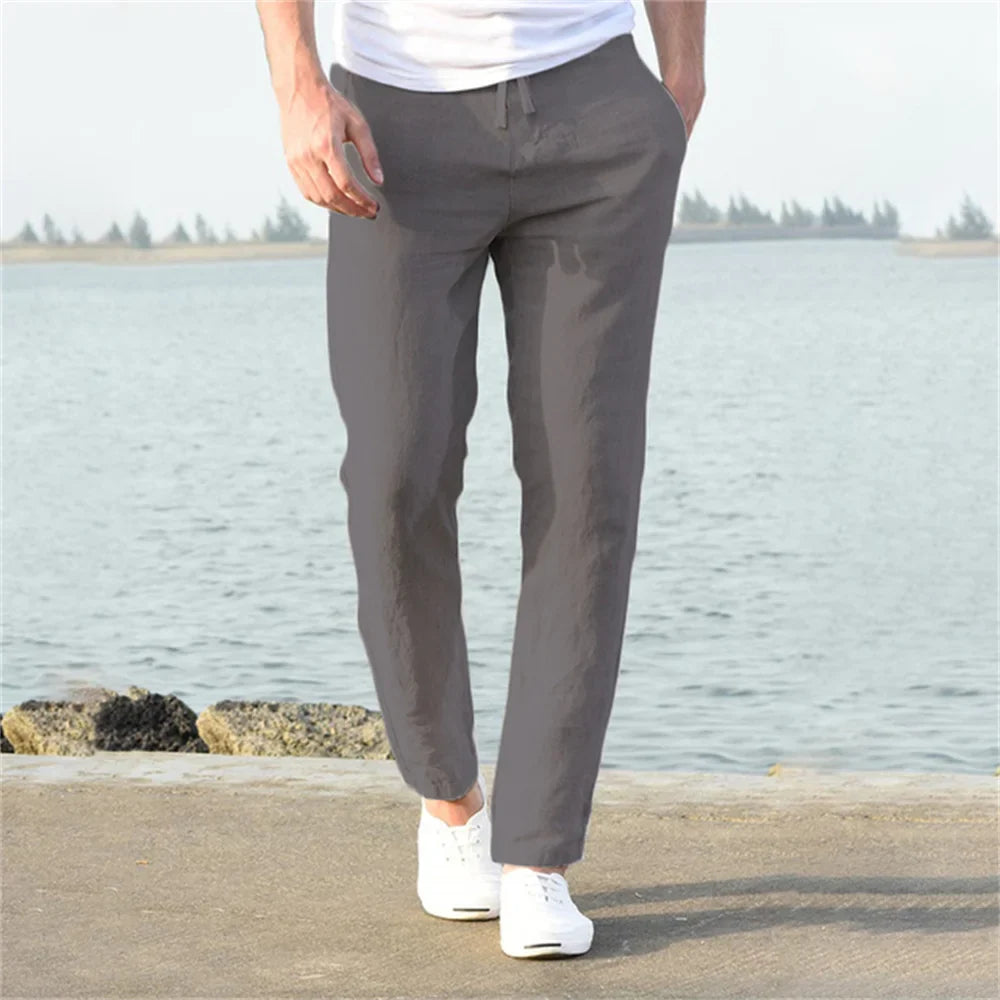 BENNETTVALE MEN’S CASUAL LINEN CITY PANTS