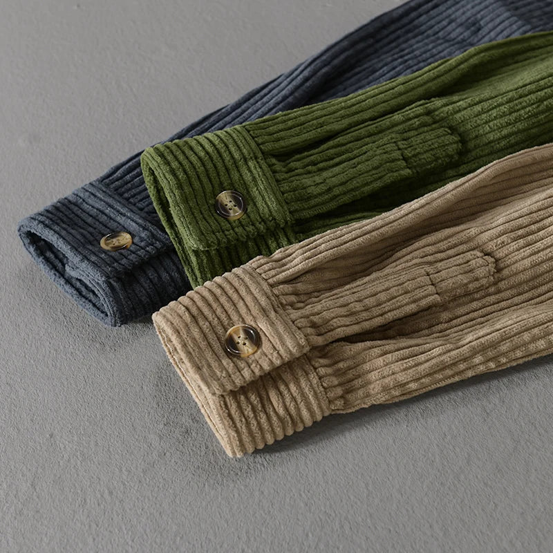 MEN’S CORDUROY BUTTON SHIRT