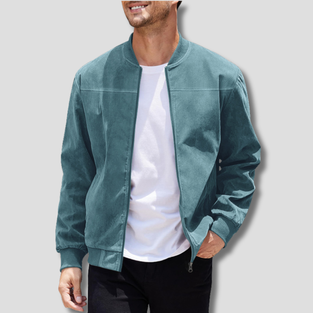 BENNETTVALE MEN’S FAUX SUEDE BOMBER JACKET
