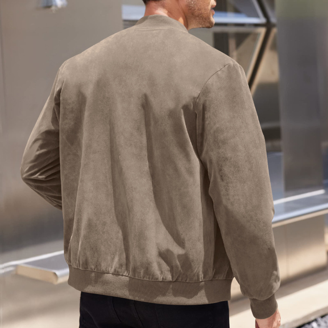 BENNETTVALE MEN’S FAUX SUEDE BOMBER JACKET