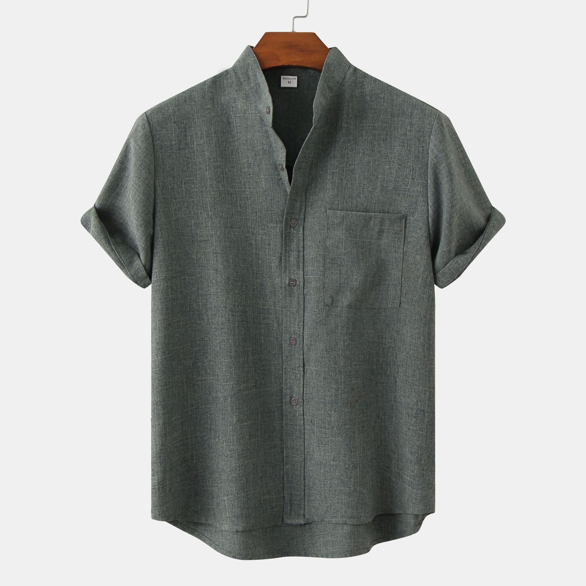 MANDARIN SHORT SLEEVE SHIRT