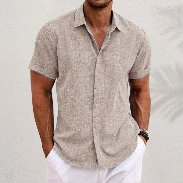 BENNETTVALE MEN’S SHORT SLEEVE LINEN SUMMER SHIRT