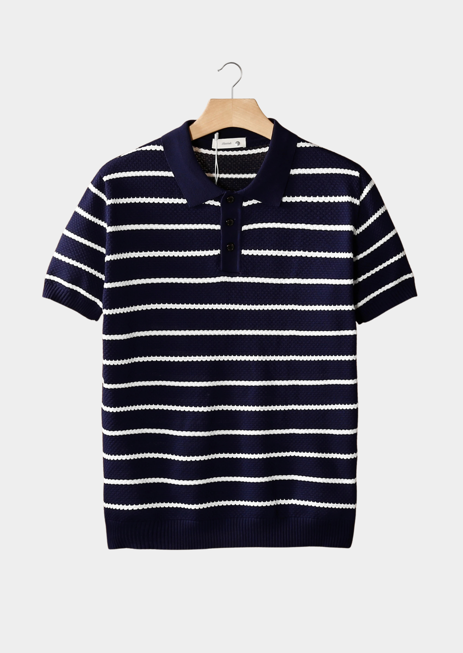STRIPED TEXTURED POLO